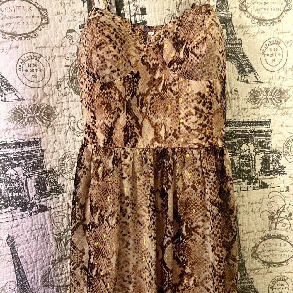 Animal print spaghetti strap dress! NWT